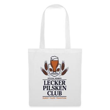 Bier Lecker Pilsken Club Ruhrpott Pils Bierchen - Stoffbeutel - Weiß - Vorne