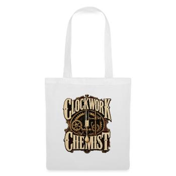 Uhrwerk-Chemiker Steampunk-Chemie Verrückte Wissenschaftler - Stoffbeutel - Weiß - Vorne