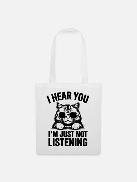 Perserkatze Sprüche Lustiges Perserkatze Geschenk - Stoffbeutel - Weiß