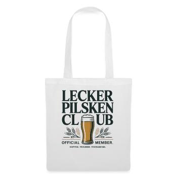 Bier Lecker Pilsken Club Ruhrpott Pils Bierchen - Stoffbeutel - Weiß - Vorne