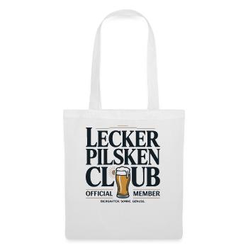 Bier Lecker Pilsken Club Ruhrpott Pils Bierchen - Stoffbeutel - Weiß - Vorne