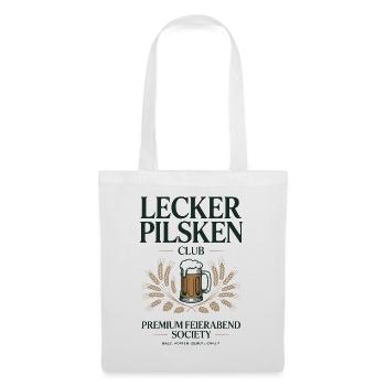 Bier Lecker Pilsken Club Ruhrpott Pils Bierchen - Stoffbeutel - Weiß - Vorne