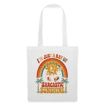 Sarkastischer Sonnenschein Retro - Stoffbeutel - Weiß - Vorne