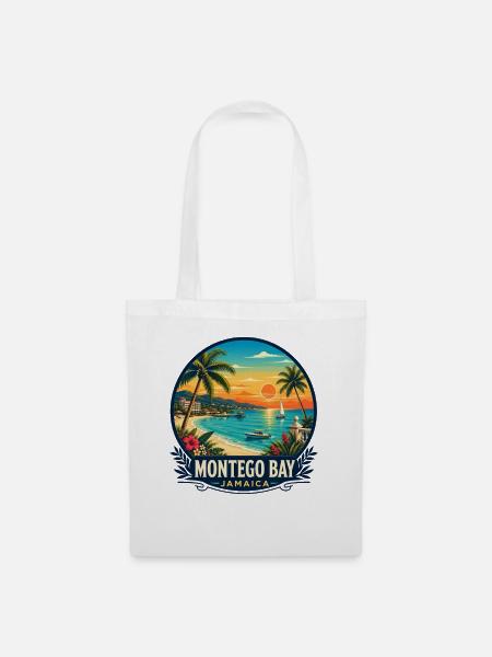 Montego Bay Jamaika Karibik Strand - Stoffbeutel - Weiß