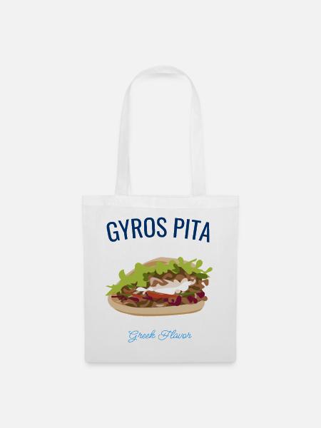 Gyros Pita – Greek Flavor - Stoffbeutel - Weiß
