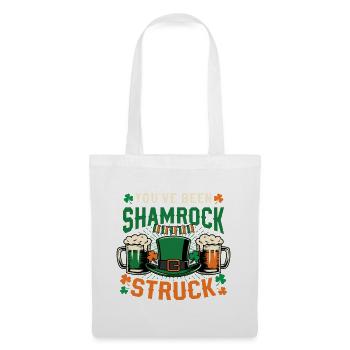Shamrock Struck Irish Leprechaun Hat Beer Mugs Art - Stoffbeutel - Weiß - Vorne