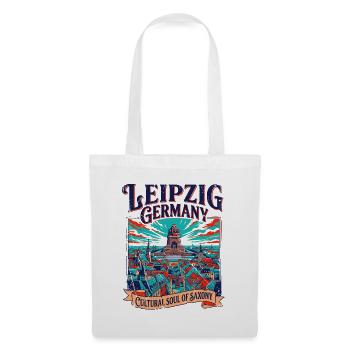City Vintage Leipzig Germany Cultural Soul Of - Stoffbeutel - Weiß - Vorne