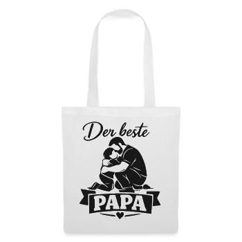 Der beste Papa Moment - Stoffbeutel - Weiß - Vorne