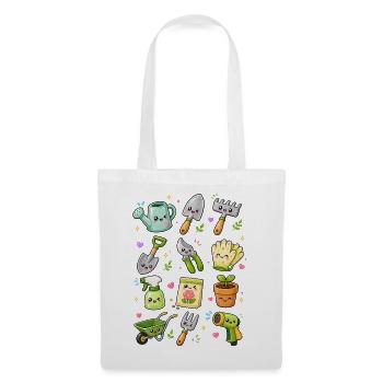 Kawaii Gartenwerkzeug | Gärtnern - Stoffbeutel - Weiß - Vorne