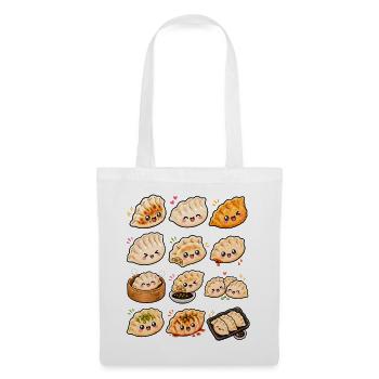 Kawaii Gyoza | Japanische Teigtaschen - Stoffbeutel - Weiß - Vorne