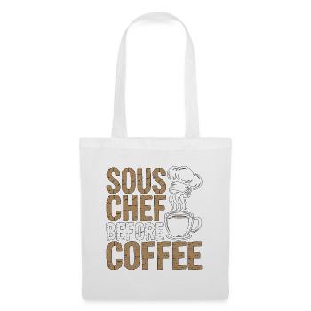 Sous Chef Before Coffee Line Chef Coffee Lover - Stoffbeutel - Weiß - Vorne