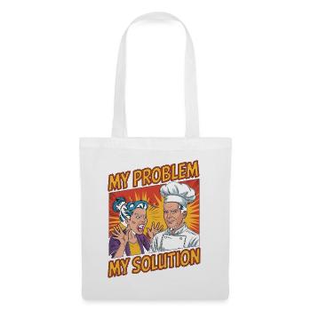 Sous Chef My Problem My Pictogram Dad Line Chef - Stoffbeutel - Weiß - Vorne
