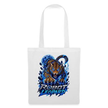 Robot Leopard – Cyber Leopard - Stoffbeutel - Weiß - Vorne