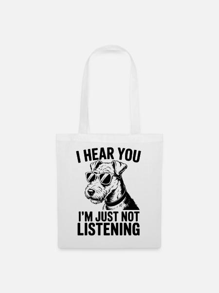 Airedale Terrier Spruch Airedale Terrier Geschenk - Stoffbeutel - Weiß