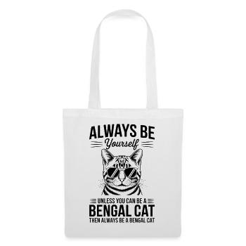 Bengalkatze Spruch Katze Witz Bengalkatze Geschenk - Stoffbeutel - Weiß - Vorne