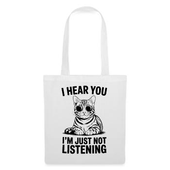 Bengalkatze Spruch Katze Witz Bengalkatze Geschenk - Stoffbeutel - Weiß - Vorne