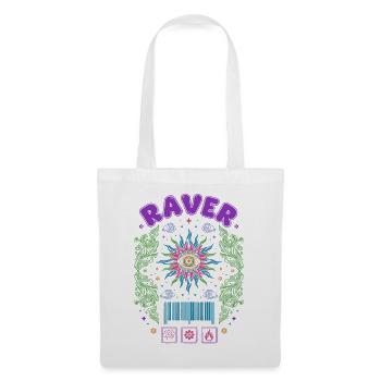 Raver Hippie Musik Trippig Rave Goa Trance - Stoffbeutel - Weiß - Vorne