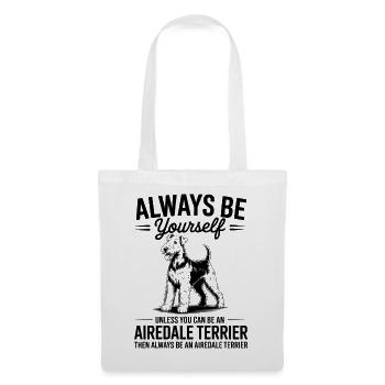 Airedale Terrier Spruch Airedale Terrier Geschenk  - Stoffbeutel - Weiß - Vorne