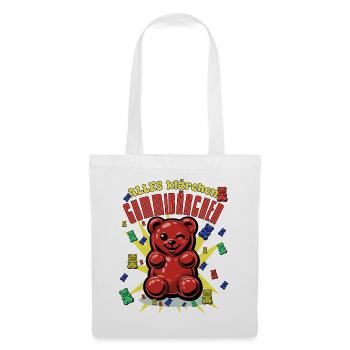 Gummibärchen Bär – Alles Klärchen Gummibärchen - Stoffbeutel - Weiß - Vorne