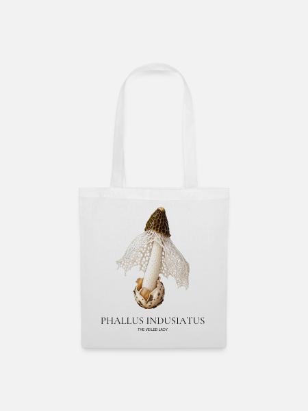 Phallus Indusiatus – Die Verschleierte Dame - Stoffbeutel - Weiß