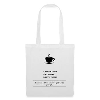 Kaffe - Stoffbeutel - Weiß - Vorne