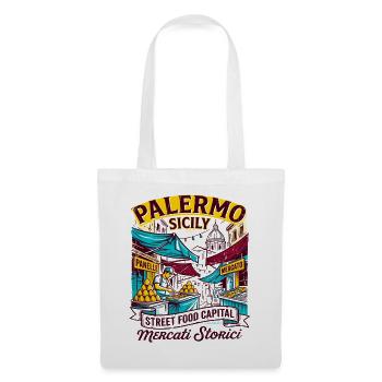 Palermo Sicily Street Food Capital Historical - Stoffbeutel - Weiß - Vorne