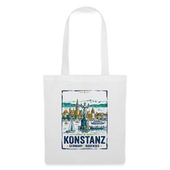 Konstanz Germany Bodensee Skyline Novelty For - Stoffbeutel - Weiß - Vorne