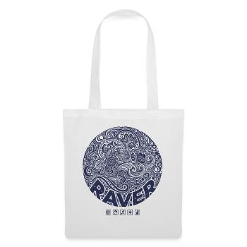 Hippie-Musik Trippig Raver Rave Friedenszeichen - Stoffbeutel - Weiß - Vorne