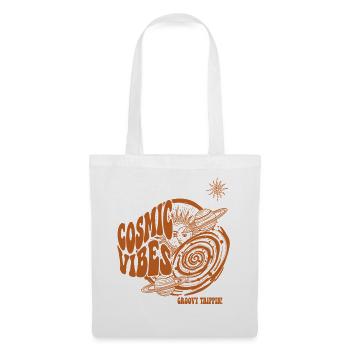 Trippy Festival Kosmische Vibes Groovy Trippin - Stoffbeutel - Weiß - Vorne