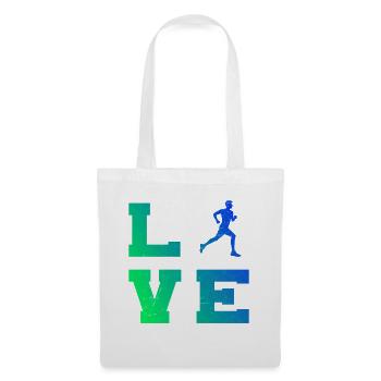 Geschenkidee für einen Running mit Running - Stoffbeutel - Weiß - Vorne