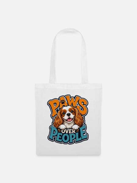 Kavallerier King Charles Spaniel - Stoffbeutel - Weiß
