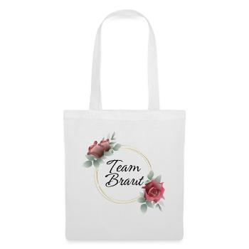 Team Braut Rosenkranz - Stoffbeutel - Weiß - Vorne