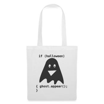Wenn Halloween-Geister erscheinen – Lustiger Programmierer Costu - Stoffbeutel - Weiß - Vorne