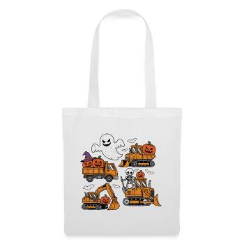 Halloween Baufahrzeuge Gabelstapler-Kinder - Stoffbeutel - Weiß - Vorne