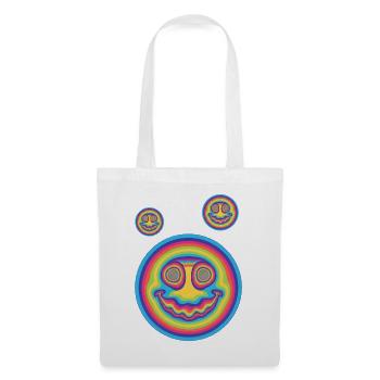 Hippie-Musik Psychedelisch-Pilz-Batik-Rave-Techno - Stoffbeutel - Weiß - Vorne