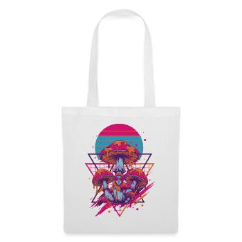 Psychedelische Festival-Hippie-Pilz-Batik-Pilze - Stoffbeutel - Weiß - Vorne