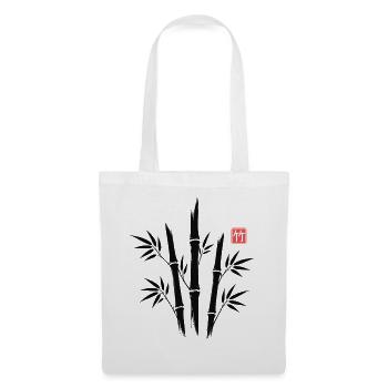 Bamboo Kanji Japanese Minimal Art - Stoffbeutel - Weiß - Vorne