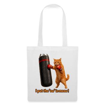Das Aua in Meow - Stoffbeutel - Weiß - Vorne