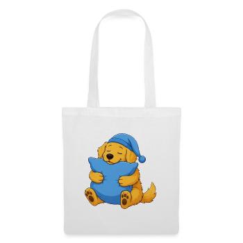 Schläfriger Golden Retriever - Stoffbeutel - Weiß - Vorne