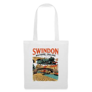 City Vintage Swindon Wiltshire England Railway - Stoffbeutel - Weiß - Vorne