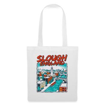 Retro Slough England Cityscape Skyline Novelty - Stoffbeutel - Weiß - Vorne