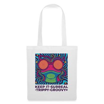 trippiges Festival Keep It Surreal Trippy Groovy - Stoffbeutel - Weiß - Vorne