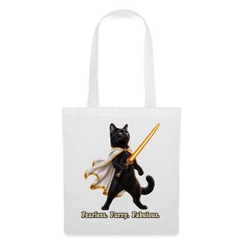 Heldenhafte Katze - Stoffbeutel - Weiß - Vorne