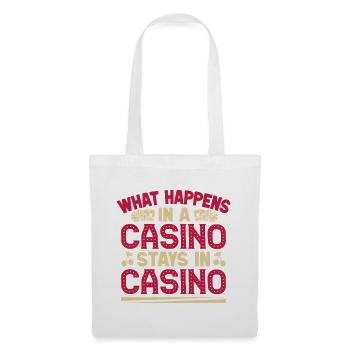 Gambling Fan What Happens In Casino Stays In - Stoffbeutel - Weiß - Vorne