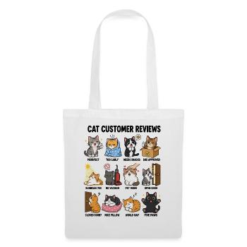  Katze Kundenbewertungen Lustiger Purrfect Kawaii - Stoffbeutel - Weiß - Vorne