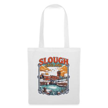 Retro Slough England Cityscape Skyline Novelty - Stoffbeutel - Weiß - Vorne