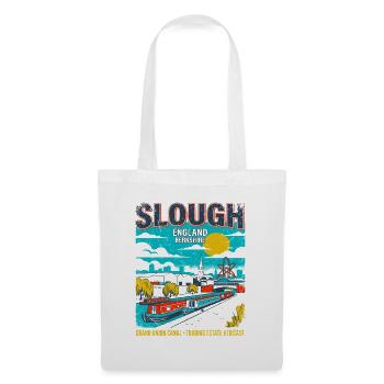 Retro Slough England Cityscape Skyline Novelty - Stoffbeutel - Weiß - Vorne