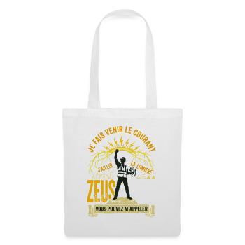 Zeus- oder Elektriker-Humorjob - Stoffbeutel - Weiß - Vorne