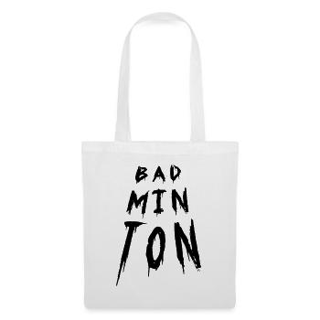 Badminton Typography  - Stoffbeutel - Weiß - Vorne
