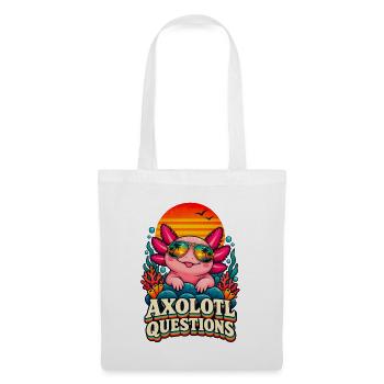 I Axolotl Questions – Cute Retro Axolotl  - Stoffbeutel - Weiß - Vorne